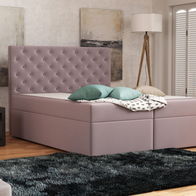 ALLEFFRA elegáns kárpitozott ágy 120x200 - rózsaszín 2