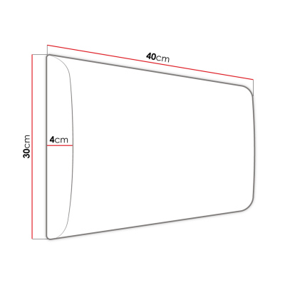 PAG kárpitozott falpanel 40x30 - szürke