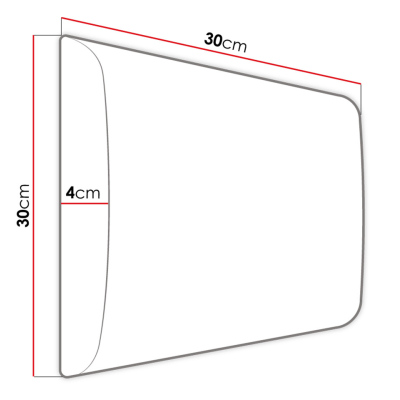 PAG kárpitozott falpanel 30x30 - fekete ökobőr