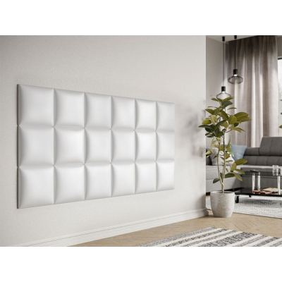 PAG kárpitozott fali panel 30x30 - fehér ökobőr