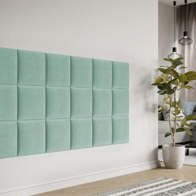 PAG kárpitozott fali panel 30x30 - türkiz