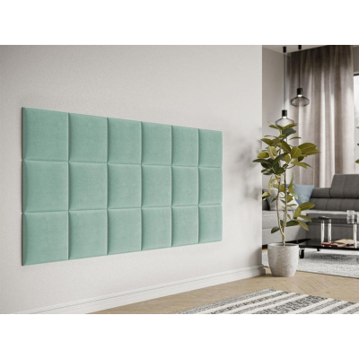 PAG kárpitozott fali panel 30x30 - türkiz