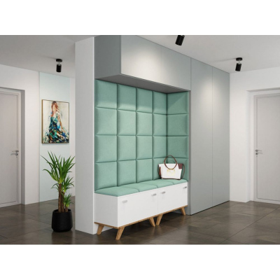 PAG kárpitozott fali panel 30x30 - türkiz