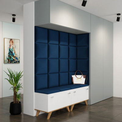 PAG kárpitozott fali panel 30x30 - kék