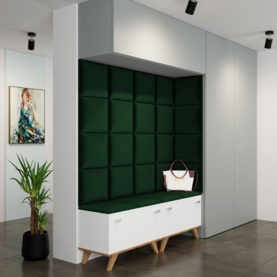 PAG kárpitozott fali panel 30x30 - zöld
