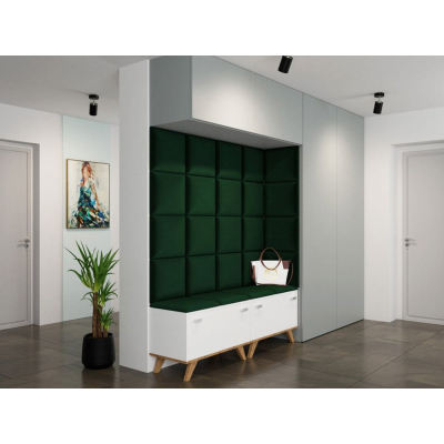 PAG kárpitozott fali panel 30x30 - zöld