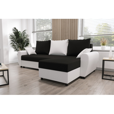 Elegáns kanapégarnitúra FLORIANA - fekete / fehér