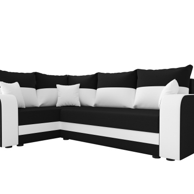 HORTENZIE kényelmes ülőgarnitúra karfával - fekete / fehér