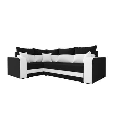 HORTENZIE kényelmes ülőgarnitúra karfával - fekete / fehér