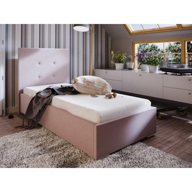 FLEK 1 egyszemélyes ágy 80x200 - rózsaszín