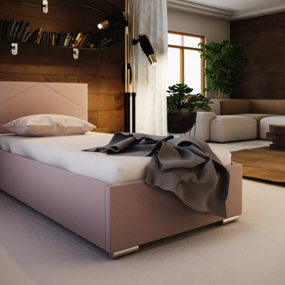FLEK 5 egyszemélyes ágy 80x200 - rózsaszín