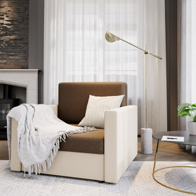 Modern ARIA 80 kinyitható kanapé - bézs / barna