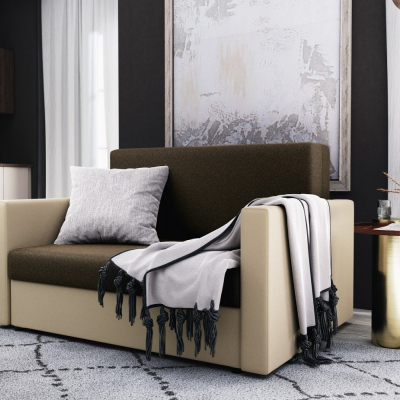 Modern ARIA 120 kinyitható kanapé - bézs / barna