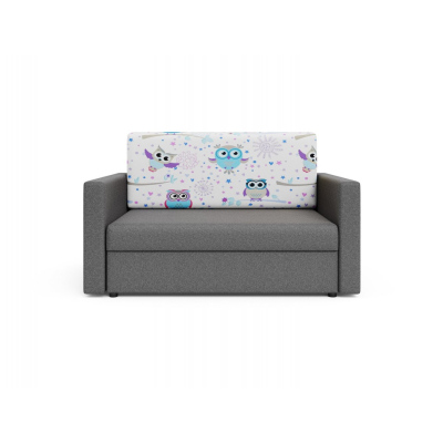 Modern gyerekmintás ARIA 120 kinyitható kanapé - szürke