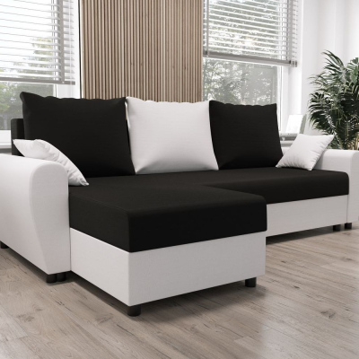 Elegáns kanapégarnitúra FLORIANA - fekete / fehér