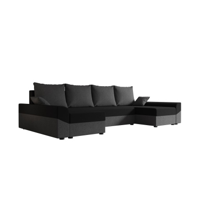 DAGMAR elegáns U-alakú ülőgarnitúra - szürke / fekete