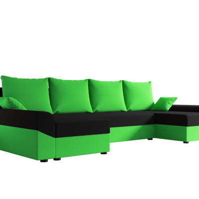 DAGMAR elegáns U ülőgarnitúra - zöld / fekete