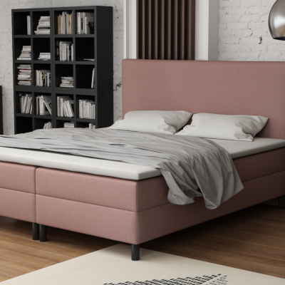 CYRILA boxsprimg ágy 180x200, 12 cm-es lábakkal - rózsaszín