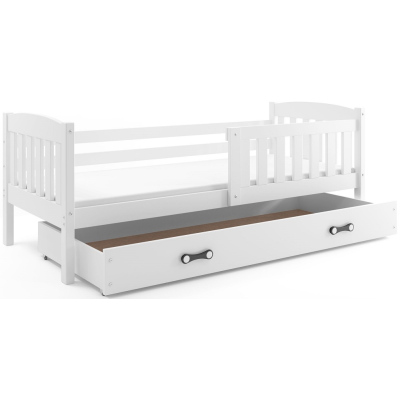 BRIGID gyerekágy ágyneműtartóval és matraccal 90x200 - fehér