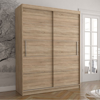 Praktikus VALA 06 gardróbszekrény - szélesség 150 cm, sonoma tölgyfa