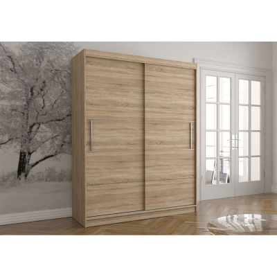 Praktikus VALA 06 gardróbszekrény - szélesség 150 cm, sonoma tölgyfa