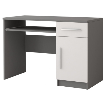 OLEG praktikus íróasztal - szürke / fehér