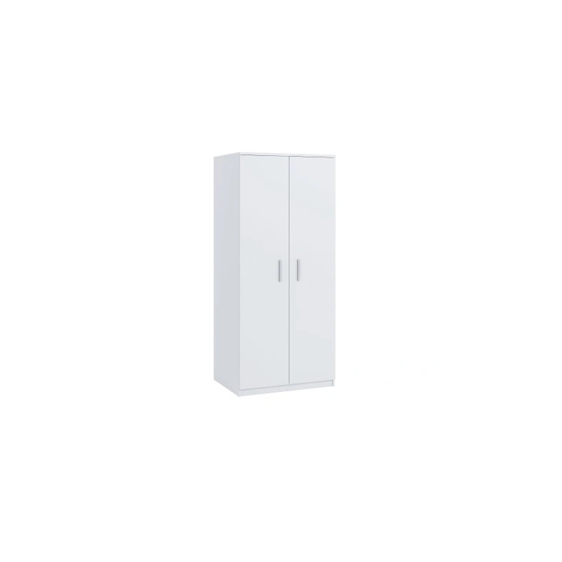 Kétajtós, klasszikus nyitású BRYAN ruhásszekrény - szélesség 90 cm, fehér