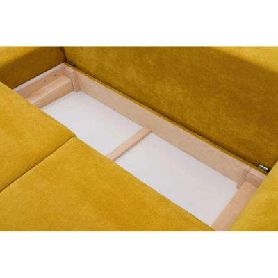 QUART kinyitható ülőgarnitúra párnákkal - sárga