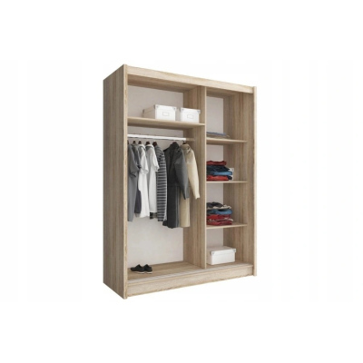 MARVAN üvegszekrény tükörrel 130 cm - fehér
