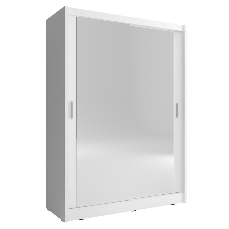 Tükrös szekrény tolóajtókkal 150 cm MARVAN - fehér