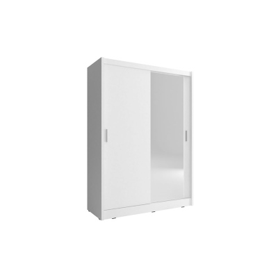 MARVAN üvegszekrény tükörrel 150 cm - fehér