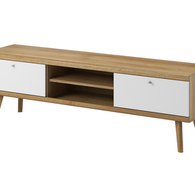 TV állvány 160 cm PAVLIS - riviéra tölgy / fehér