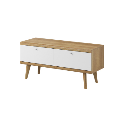 TV állvány 107 cm PAVLIS - riviéra tölgy / fehér