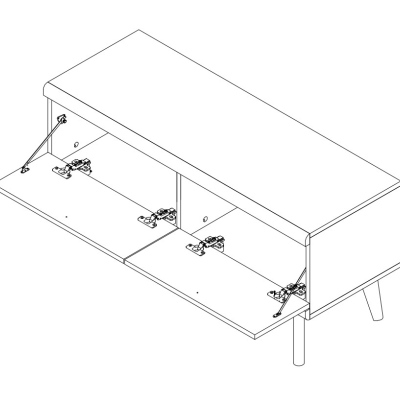 TV állvány 107 cm PAVLIS - riviéra tölgy / fehér