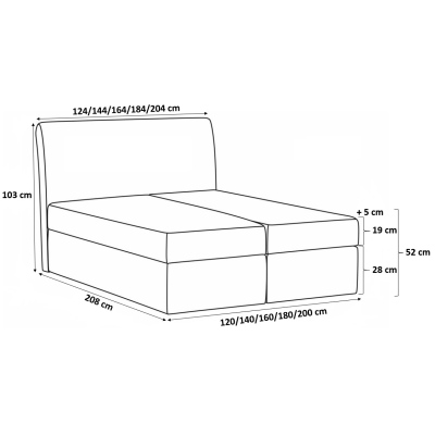 Alessio modern kárpitozott ágy tárolóval, zöld, 180 + ingyenes topper