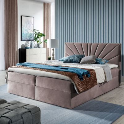 IVANA 4 kontinentális ágy 180x200 - rózsaszín + INGYENES topper