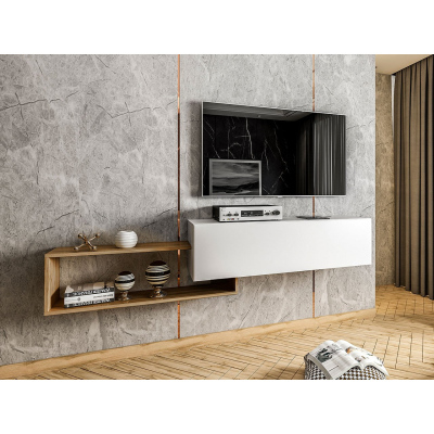 ALICIA tv-szekrény - fehér / wotan