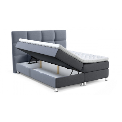 CAMRIN boxspring ágy 160x200 - szürke + INGYENES topper