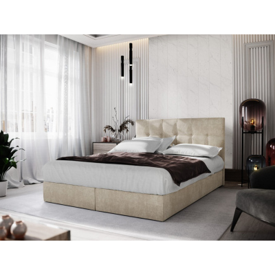 PURAM kárpitozott boxspring ágy 180x200 PURAM - bézs