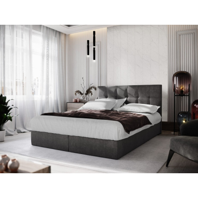 PURAM kárpitozott boxspring ágy 160x200 PURAM - szürke