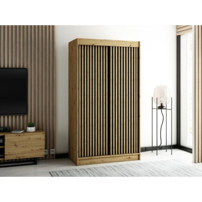 Praktikus gardrób LENOX 1 120 - artisan tölgy / fekete