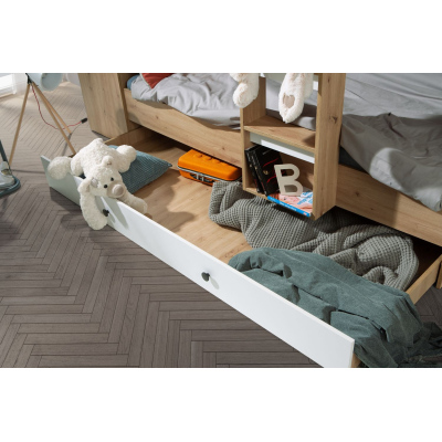SIDONIE 2 multifunkciós ágy - artisan tölgy / fehér matt