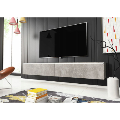 WILLA D TV-szekrény 180 cm LED világítással - beton