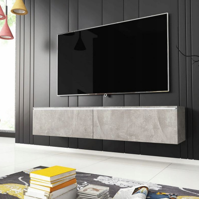 WILLA D TV-szekrény 140 cm LED világítással - beton