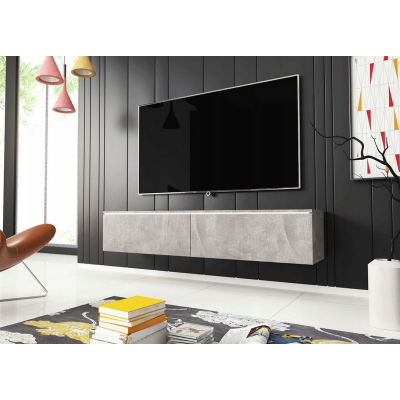 WILLA D TV-szekrény 140 cm LED világítással - beton