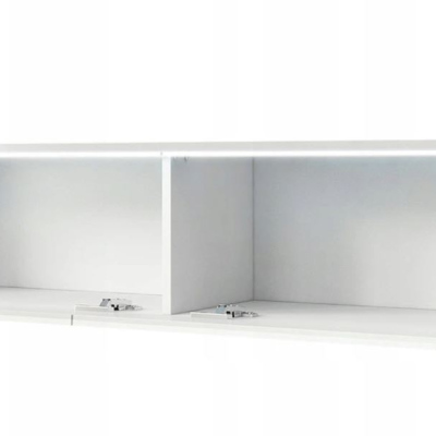 WILLA D TV-szekrény 140 cm - wotan tölgy / fényes fehér