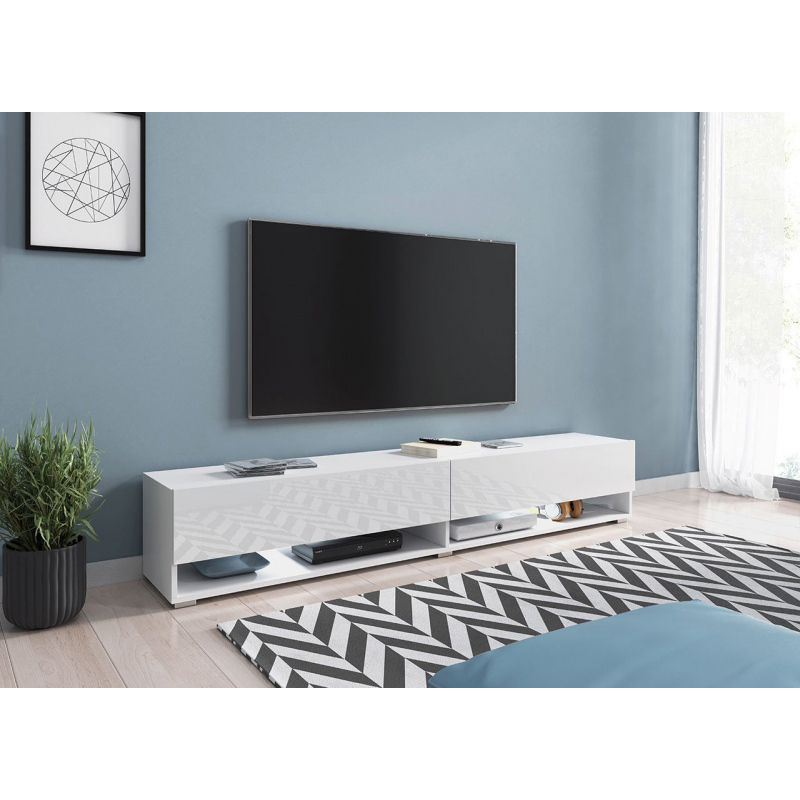 WILLA A TV-szekrény 180 cm RGB LED világítással - fehér