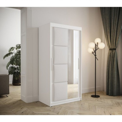 Tolóajtós ruhásszekrény 100 cm TALIA - fehér