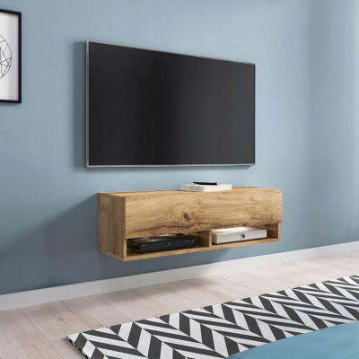 WILLA A TV-szekrény 100 cm RGB LED világítással - wotan tölgy