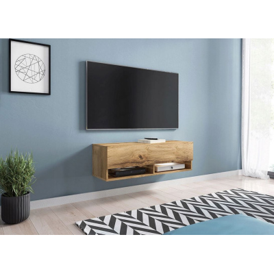 WILLA A TV-szekrény 100 cm RGB LED világítással - wotan tölgy